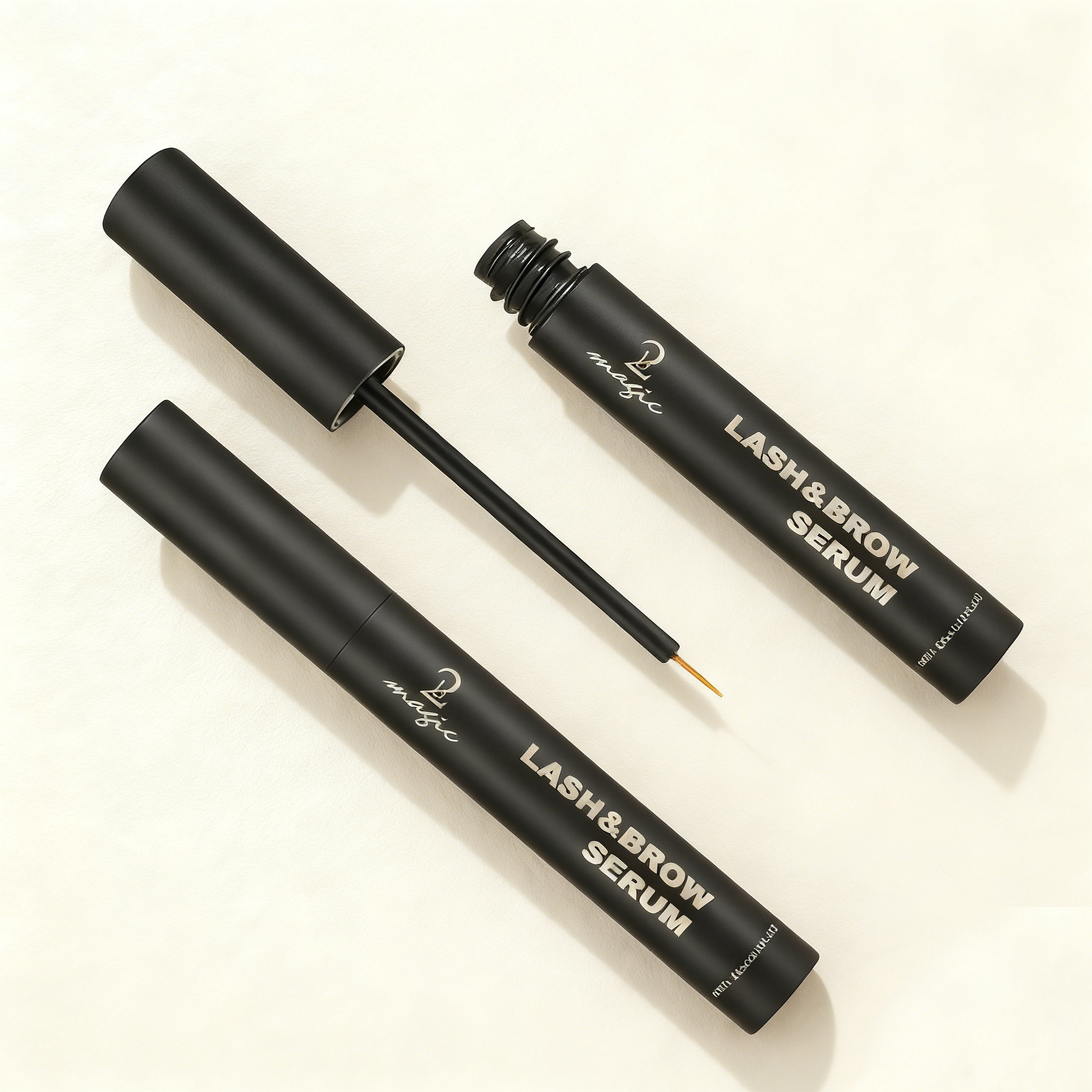 HKY Lash Enhancing Serum beside a practical mascara layering guide