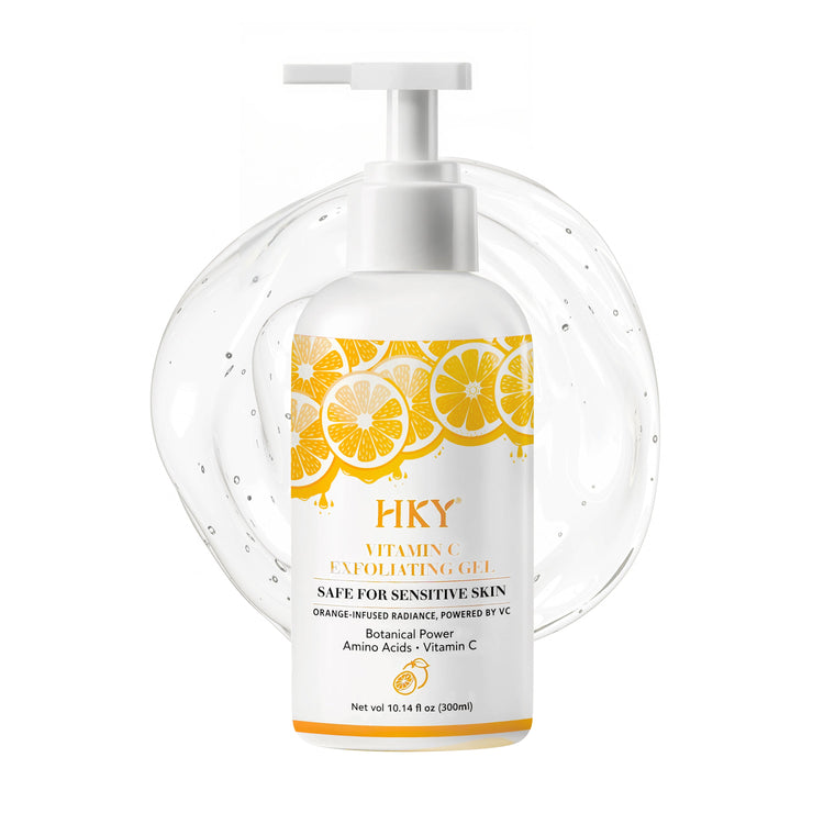HKY Vitamin C Exfoliating Gel for a cleanser and gommage routine-order guide