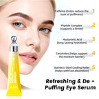 HKY AM/PM Eye Reset System - Day & Night Cream Set with Zamak Metal Massage Head