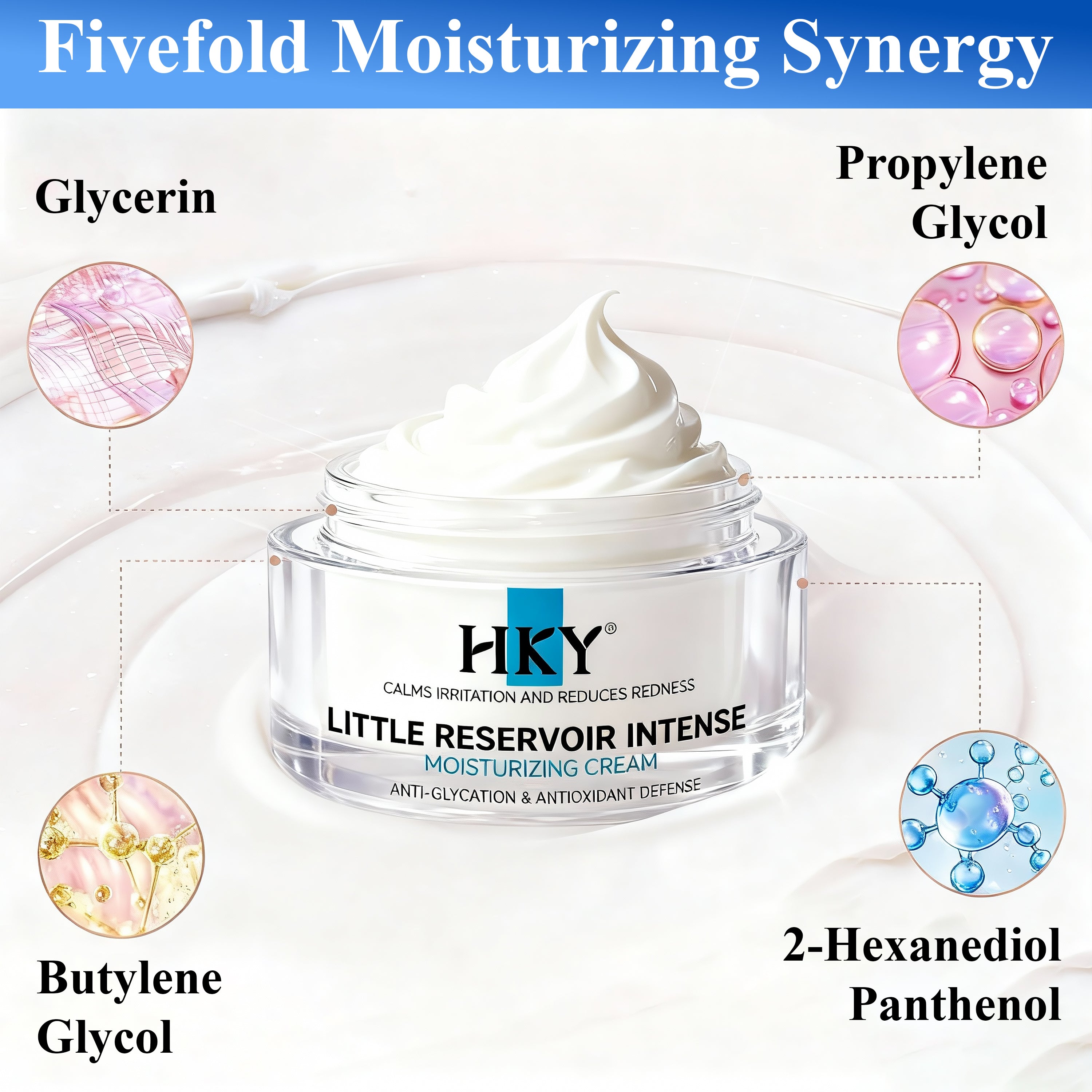 HKY Little Reservoir Water-Gel Moisturizer 50g | Glycerin + Panthenol Blend, Moisture-Lock Finish, No Pilling, Barrier Support
