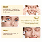 HKY AM/PM Eye Reset System - Day & Night Cream Set with Zamak Metal Massage Head