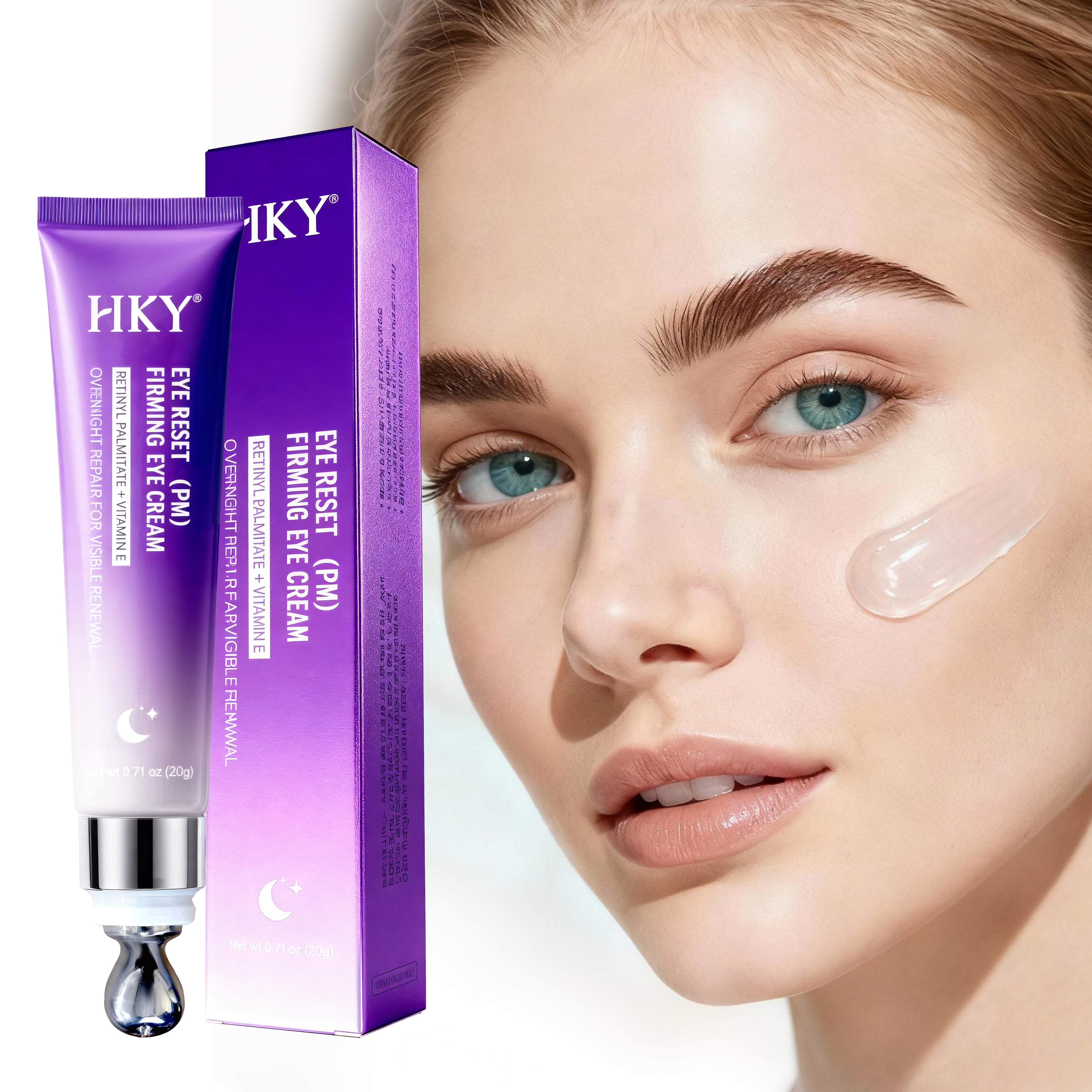 HKY AM PM Caffeine-infused eye serum and eye essence can eliminate dark circles and puffiness, reduce wrinkles and fine lines, and eliminate puffiness with a 360° massage ball for a comfortable skincare experience