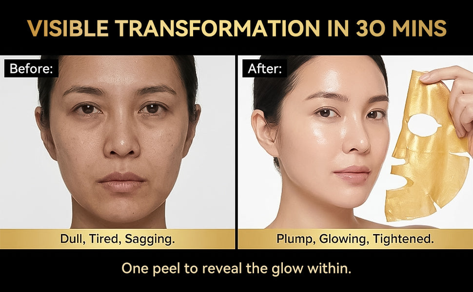 HKY Golden Collagen Wrapping Peel Off Mask - Collagen & Biotin Peel-off Facial Mask, Deep Moisturizing Facial Mask, Lifting and Firming Face Mask, Facial Skin Care Product for Women & Men Pro-Xylane & Niacinamide - Hydrating (2.82 oz)