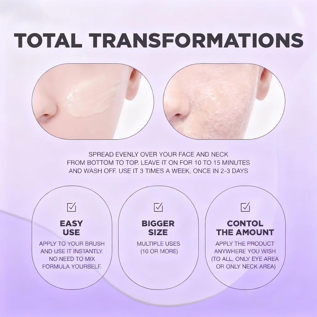 HKY 6D Collagen Intensive Firming Mask [10 Stick Packs] - Portable Overnight Peel Off Wrapping Mask for Glass Skin - Infused with Sturgeon Caviar, Crithmum Stem Cells & Conopeptide - Travel Size (50g)