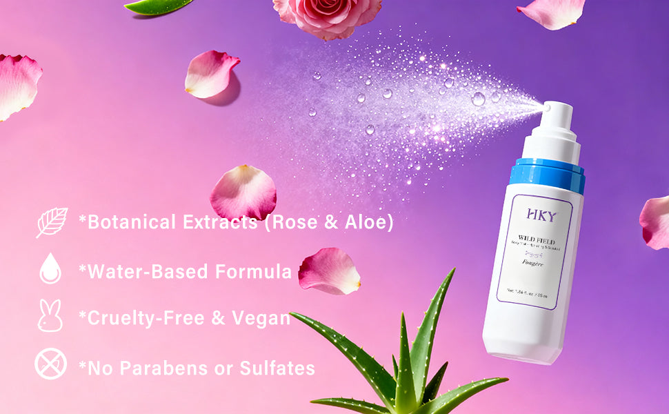 HKY Wild Field Body Mist - Alcohol-Free Hydrating Fragrance for Hair & Body (55ml)